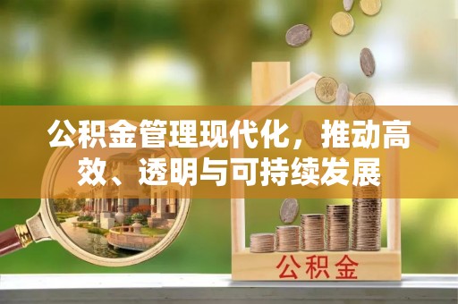 万秀公积金管理现代化，推动高效、透明与可持续发展