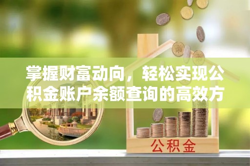 万秀掌握财富动向，轻松实现公积金账户余额查询的高效方式