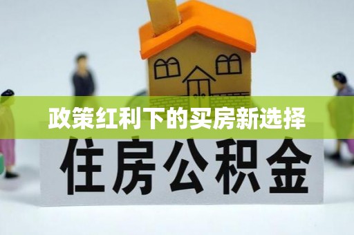 万秀政策红利下的买房新选择