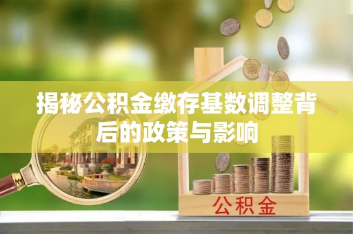 万秀揭秘公积金缴存基数调整背后的政策与影响